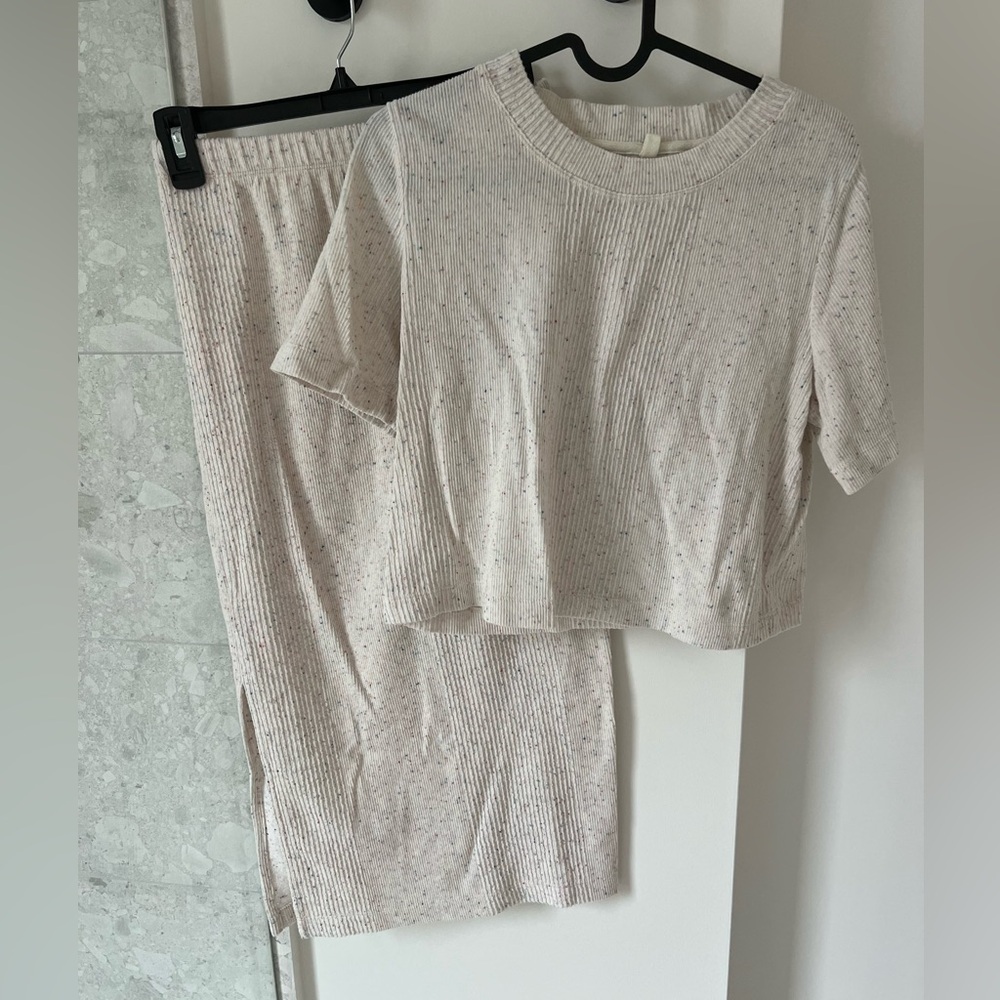 Lou & Grey skirt set cream confetti